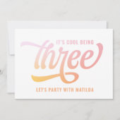 Uitnodiging voor de derde verjaardag van de zomerr (Voorkant)