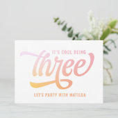 Uitnodiging voor de derde verjaardag van de zomerr (Staand voorkant)