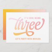 Uitnodiging voor de derde verjaardag van de zomerr (Voorkant / Achterkant)