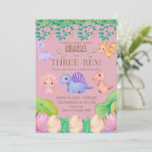 Uitnodiging voor de derde verjaardag van Girls Thr (Staand voorkant)