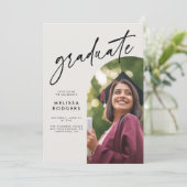 Uitnodiging voor de diploma-uitreiking van een mod (Staand voorkant)