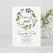 Uitnodiging voor de diploma-uitreiking van klas 20 (Staand voorkant)