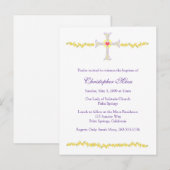 Uitnodiging voor de doop, Kruis met Hart Briefkaart (Voorkant / Achterkant)