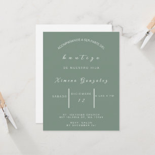 Uitnodiging voor de doop Spaans