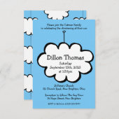 Uitnodiging voor de doop van Cloud on a String (Voorkant / Achterkant)