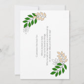 Uitnodiging voor de doop van een 8-jarige jongen (Achterkant)