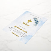 Uitnodiging voor de doop van een jongen (Gedraaid)