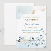 Uitnodiging voor de doop van een jongen (Voorkant / Achterkant)