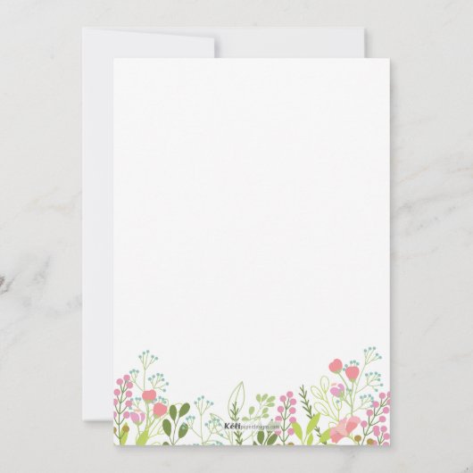 Uitnodiging voor de doop van Maria (Achterkant)