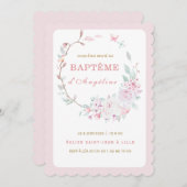 Uitnodiging voor de doop van onze dochter (Voorkant / Achterkant)