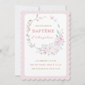Uitnodiging voor de doop van onze dochter (Voorkant)
