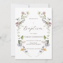 Uitnodiging voor de doop van wilde bloemen