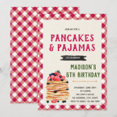  uitnodiging voor de douche in pancake (Voorkant / Achterkant)