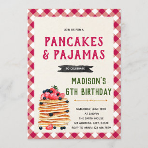 uitnodiging voor de douche in pancake