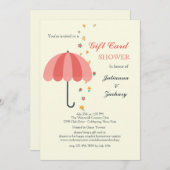 Uitnodiging voor de douche-paraplu (Voorkant / Achterkant)