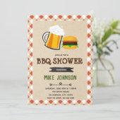Uitnodiging voor de douche van Beer burger (Staand voorkant)