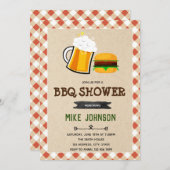 Uitnodiging voor de douche van Beer burger (Voorkant / Achterkant)