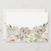 Uitnodiging voor de douche van crèmebloembridde (Achterkant)