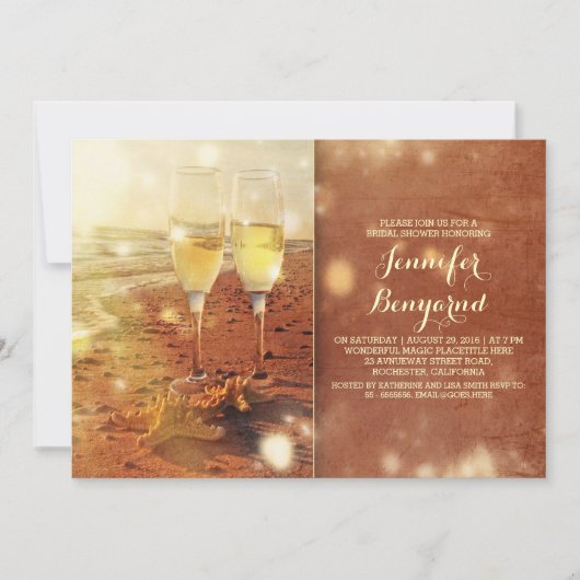  uitnodiging voor de douche van de badbruid (Voorkant)