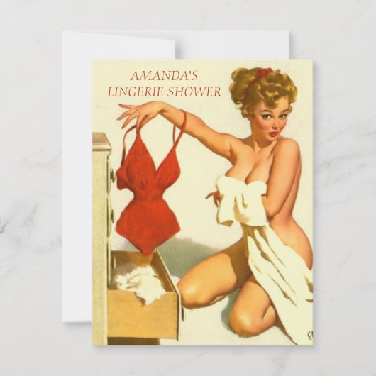 Uitnodiging voor de douche van de bruid van Linger (Voorkant)