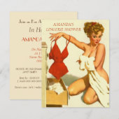 Uitnodiging voor de douche van de bruid van Linger (Voorkant / Achterkant)