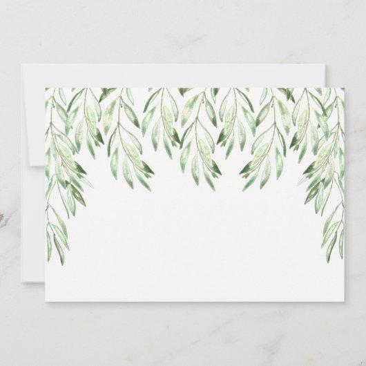 Uitnodiging voor de douche van de Olive Branch bri (Achterkant)