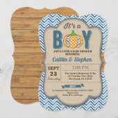 Uitnodiging voor de douche van een pompoenjongen (Voorkant / Achterkant)