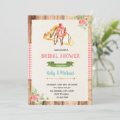 Uitnodiging voor de douche van krepe-brudal (Staand voorkant)