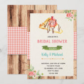 Uitnodiging voor de douche van krepe-brudal (Voorkant / Achterkant)