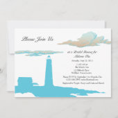 Uitnodiging voor de douche van vuurtoren (Voorkant)