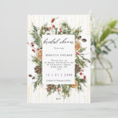 uitnodiging voor de douche voor de feestdag rond k (Staand voorkant)