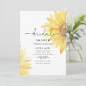 Uitnodiging voor de douche voor zonnebloembruin (Staand voorkant)