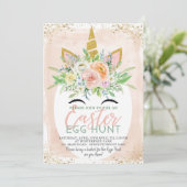 Uitnodiging voor de Easter Egg Hunt van Unicorn (Staand voorkant)