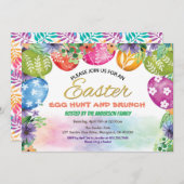 Uitnodiging voor de Easter Egg Hunt. Waterverf (Voorkant / Achterkant)