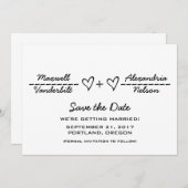 Uitnodiging voor de Ebony Heart-vergelijking Save  (Voorkant / Achterkant)