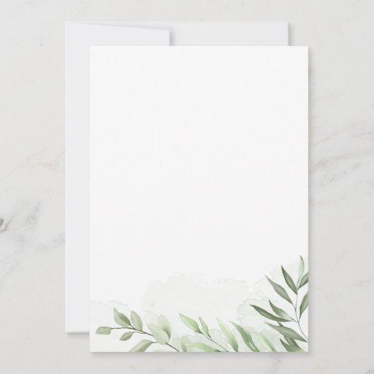 Uitnodiging voor de Eerste Communie in groene Euca (Achterkant)