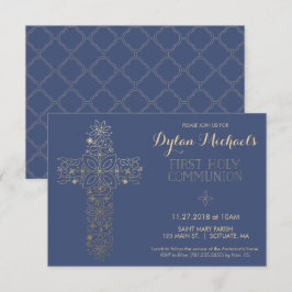 Uitnodiging voor de eerste Heilige Communie, Goude
