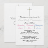 Uitnodiging voor de eerste Heilige Roze Blauwe Tri (Voorkant / Achterkant)