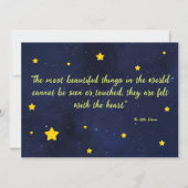 Uitnodiging voor de eerste verjaardag (Achterkant)