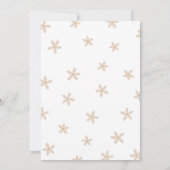 Uitnodiging voor de eerste verjaardag in retro sti (Achterkant)