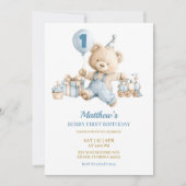 Uitnodiging voor de eerste verjaardag van Blue Bea (Voorkant)