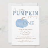 Uitnodiging voor de eerste verjaardag van Blue Pum (Voorkant)