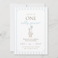 Uitnodiging voor de eerste verjaardag van de Blauw