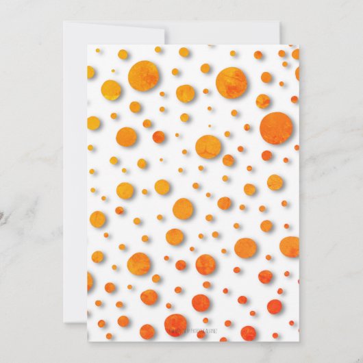 Uitnodiging voor de eerste verjaardag van het oran (Achterkant)