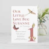 Uitnodiging voor de eerste verjaardag van lievehee (Staand voorkant)