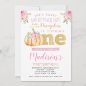 Uitnodiging voor de eerste verjaardag van Little P (Voorkant)