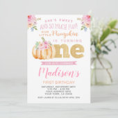 Uitnodiging voor de eerste verjaardag van Little P (Staand voorkant)