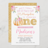 Uitnodiging voor de eerste verjaardag van Little P (Voorkant / Achterkant)