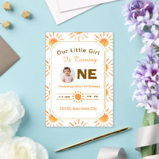 Uitnodiging voor de eerste verjaardag van Little S