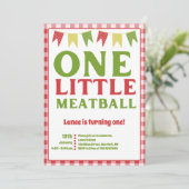 Uitnodiging voor de eerste verjaardag van One Litt (Staand voorkant)